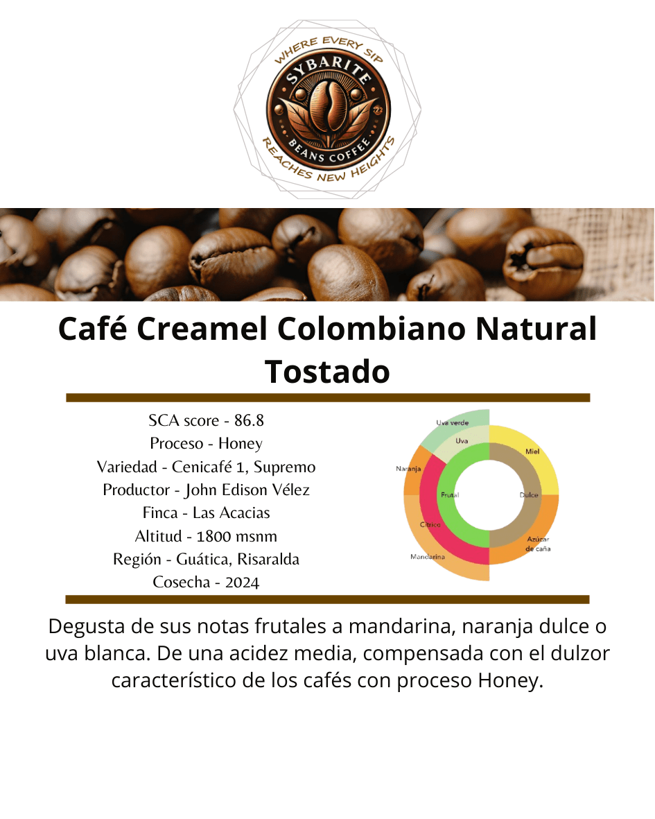 Café Creamel Colombiano Natural Tostado - SybariteCoffee